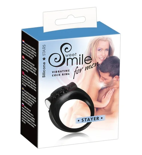 Виброкольцо для пениса Smile Stayer чёрное фото 4