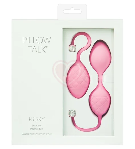 Набор из двух вагинальных шариков Pillow Talk Frisky розовый фото 4