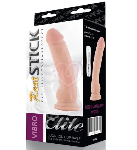 Вибратор реалистик на присоске Toyfa Realstick Elite 17,5 см телесный фото 2