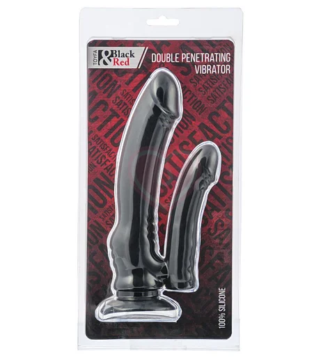 Вибратор для двойного проникновения ToyFa Black&Red чёрный фото 2