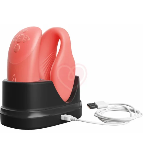 Парный вибратор с сенсорным пультом управления We-Vibe Chorus коралловый фото 2