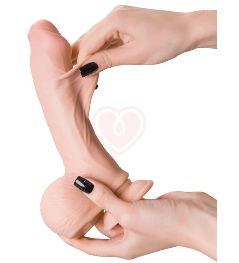 Реалистичный гнущийся фаллоимитатор на присоске My Babe My Sweety телесный 15 см фото 8