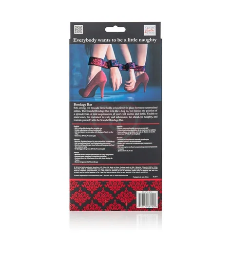 Бондаж Scandal Bondage Bar чёрный с красным фото 2