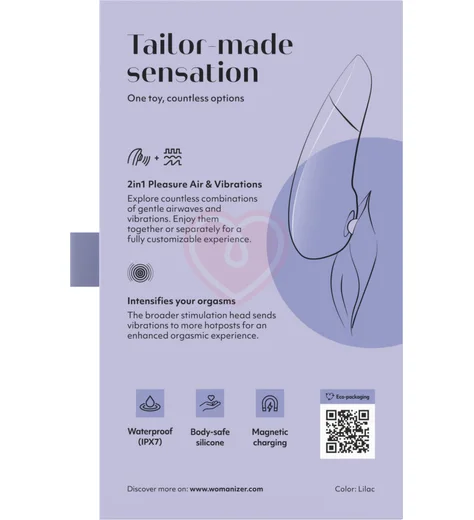 Бесконтактный клиторальный стимулятор с вибрацией Womanizer Enhance сиреневый фото 3