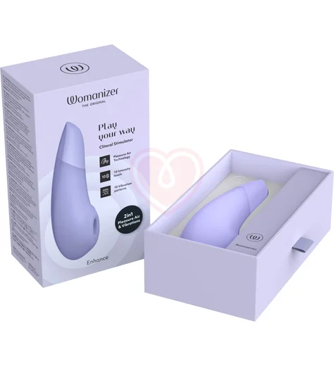 Бесконтактный клиторальный стимулятор с вибрацией Womanizer Enhance сиреневый фото 5