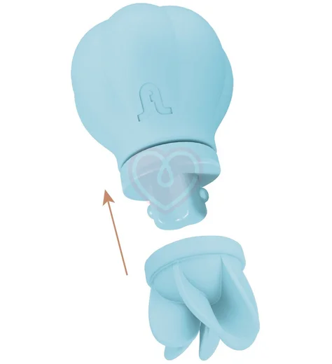 Стимулятор клитора с 5 насадками Adrien Lastic Caress голубой фото 5