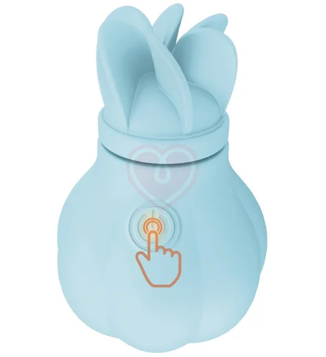 Стимулятор клитора с 5 насадками Adrien Lastic Caress голубой фото 9