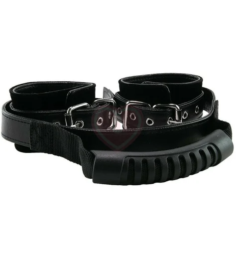 Наручники Ouch! Adjustable Leather Handcuffs чёрные фото 4