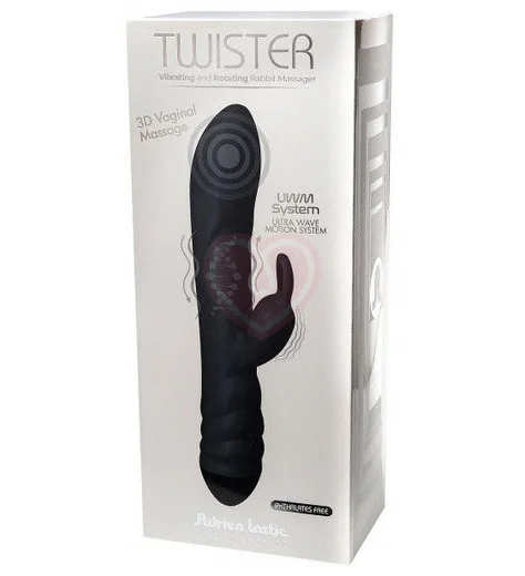 Вибратор Adrien Lastic Twister с ротатацией и клиторальным стимулятором фото 3