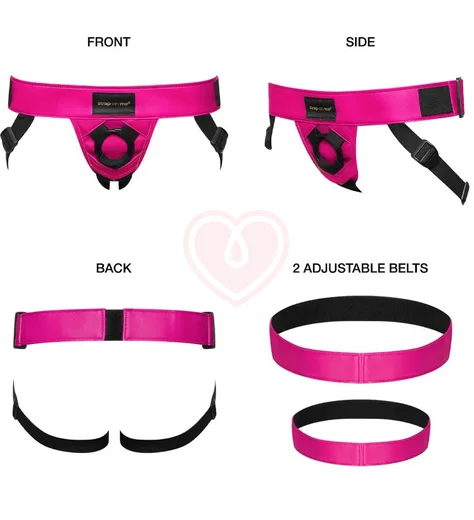 Пояс для страпона Strap-On-Me Curious Harness One Size фуксия фото 7