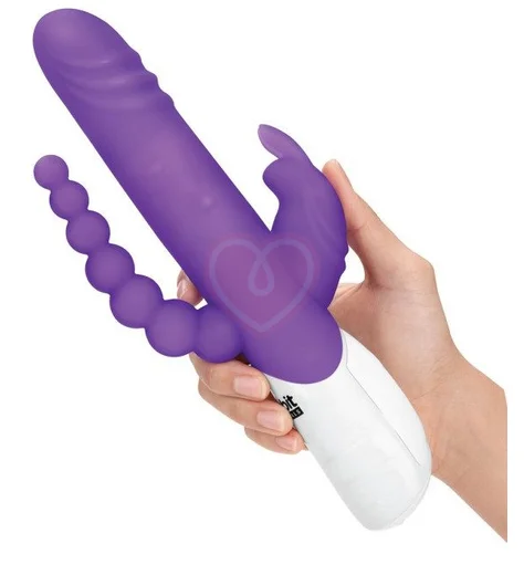 Вибратор хай-тек для двойного проникновения Rabbit фиолетовый фото 3