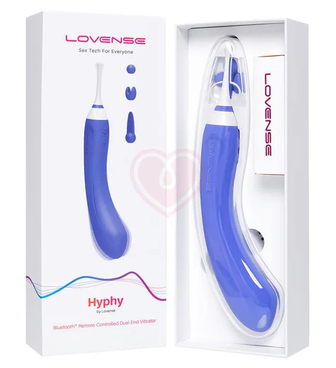 Двухсторонний вибратор Lovense Hyphy с 3 насадками и приложением фото 6