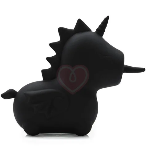 Клиторальный вибратор в виде единорога со стимуляцией язычком Unihorn Wild Spirit черный фото 4