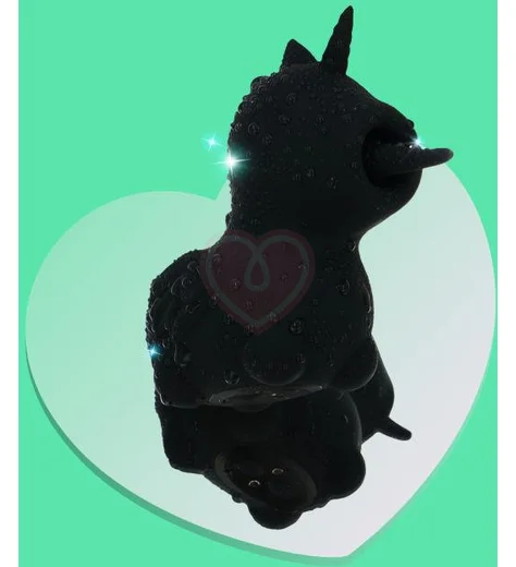 Клиторальный вибратор в виде единорога со стимуляцией язычком Unihorn Wild Spirit черный фото 7