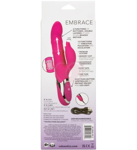 Вибратор-кролик Enchanted Embrace розовый с пульсацией розовый фото 6