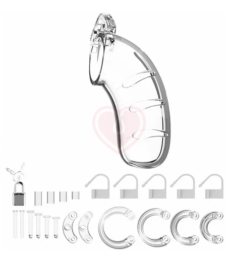 Мужской пояс верности Shots Man Cage Model 03 прозрачный 11,5 см фото 2