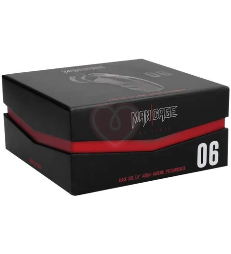 Мужской пояс верности Shots Man Cage Model 06 чёрный 14 см фото 3