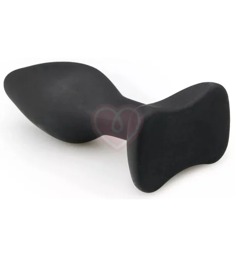 Маленькая анальная пробка Small Black Silicone Buttplug фото 3