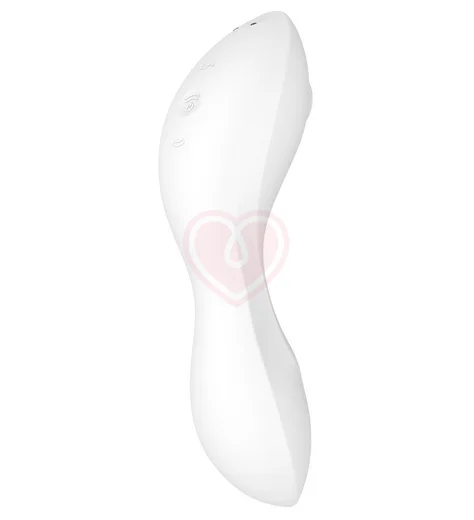 Вибратор с вакуумной стимуляцией Satisfyer Curvy Trinity 5+ и приложением белый фото 4