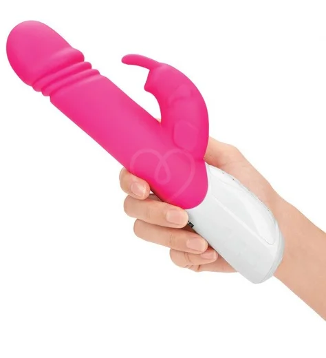 Вибратор с пульсирующей головкой Thrusting Rabbit розовый фото 2