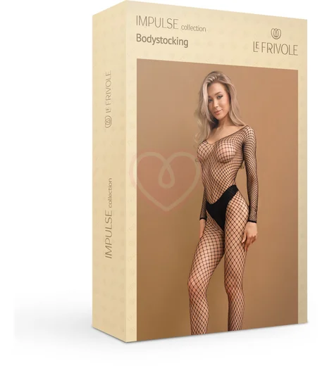 Комбинезон в среднюю сетку с открытым доступом Impulse чёрный фото 6