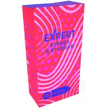 Текстурированные рельефные презервативы Expert Ribbed Studded 15 шт