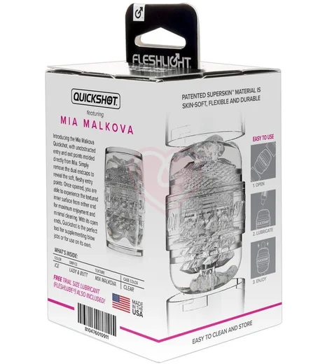 Сквозной мастурбатор Fleshlight Quickshot Mia Malkova копия вагины и попки фото 3