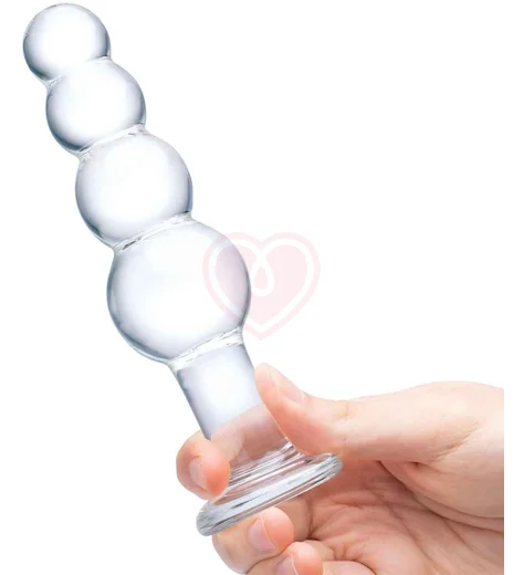 Стеклянная анальная елочка Glas Beaded Butt Plug фото 3