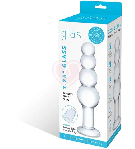 Стеклянная анальная елочка Glas Beaded Butt Plug фото 6