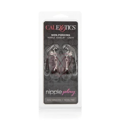 Зажимы на соски с кристаллами Nipple Play Non-Piercing Jewelry Onyx фото 2