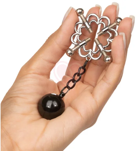 Узорчатые металлические зажимы для сосков Nipple Grips фото 4