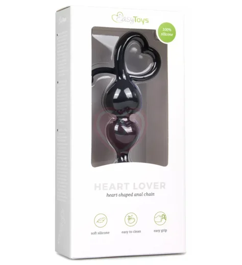 Анальные бусы Heart Lover с сердечками фото 3
