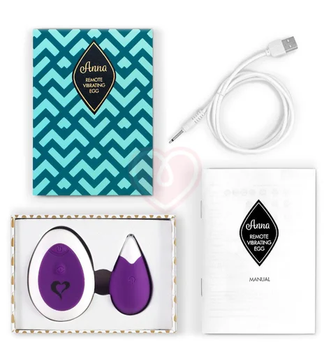 Виброяйцо с пультом управления Anna Vibrating Egg фиолетовое фото 2
