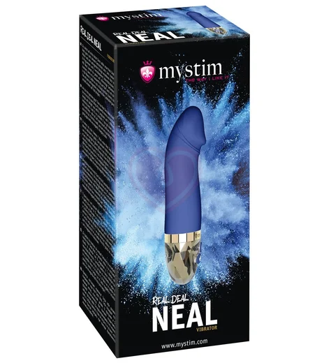 Вибратор Mystim Real Deal Neal синий фото 4