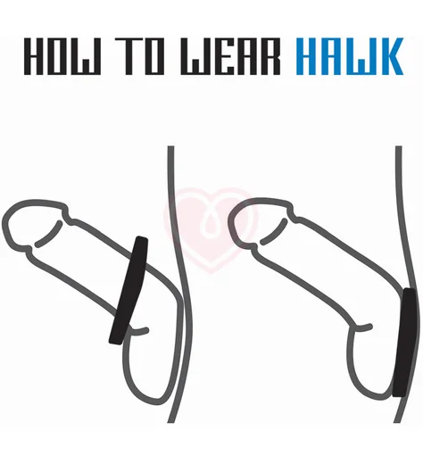 Эрекционное кольцо с огненным дизайном Velv'Or Rooster Hawk черное фото 3