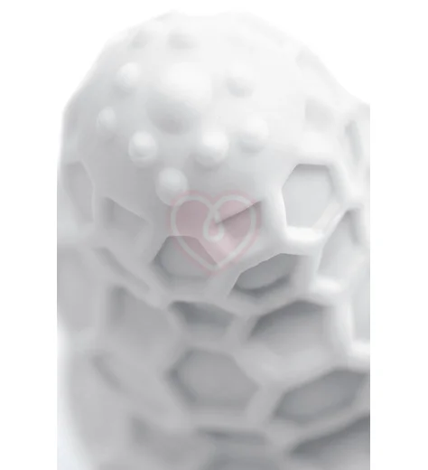 Рельефный мини-мастурбатор A-Toys Flaff 8 см белый фото 3