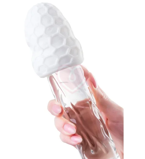 Рельефный мини-мастурбатор A-Toys Flaff 8 см белый фото 4