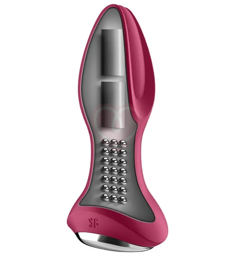 Вибропробка с ротацией и приложением Satisfyer Rotator Plug 2+ бордовая фото 2