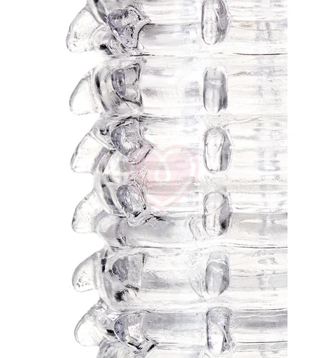 Прозрачная стимулирующая насадка на пенис с усиками ToyFa A-Toys фото 3