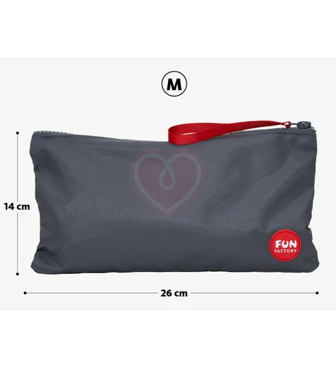 Сумка Fun Factory Toy Bag для хранения игрушек размер M 26х14 см тёмно-серая фото 3