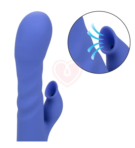 Вибратор с двойной стимуляцией L.A. Love голубой фото 4