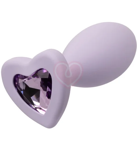 Набор из 2 анальных пробок с кристаллом First Time Crystal Booty Duo фиолетовый фото 2