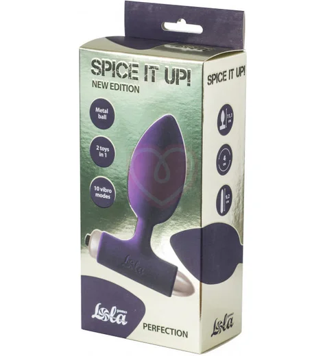Анальная вибропробка со смещенным центром тяжести Spice it up New Edition Perfection фиолетовая фото 3