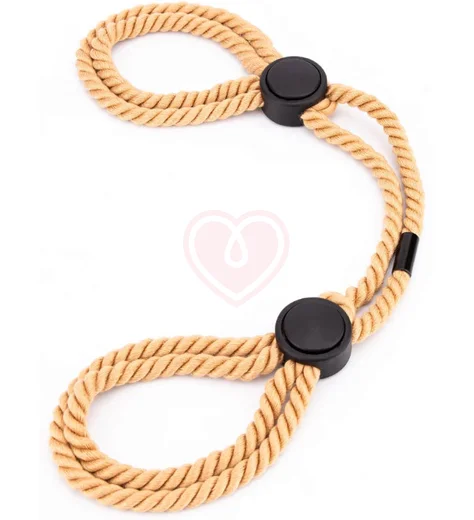 Верёвочные наручники Handcuffs Rope бежевые фото 6