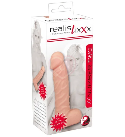 Реалистичный фаллоимитатор Realistixxx Number Two телесный 13,5 см фото 4