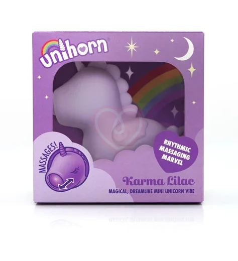 Клиторальный пульсирующий вибратор в виде единорога Unihorn Karma Lilac фиолетовый фото 2