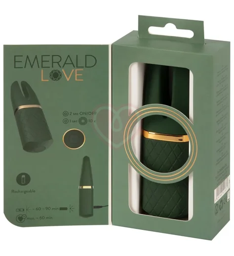 Мини-вибратор с двумя кончиками Emerald Love Luxurious Split Tip фото 6