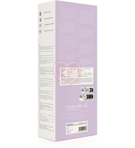 Вибратор с гибкой головкой и клиторальным стимулятором Svakom Cici+ 2 с функцией нагрева лиловый фото 7