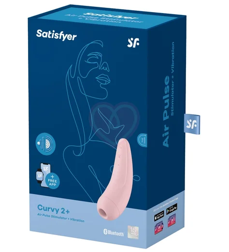 Вакуумный стимулятор с приложением Satisfyer Curvy 2+ розовый фото 5
