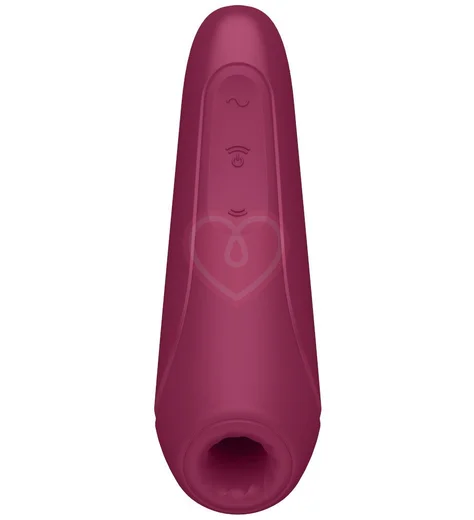 Вакуумный стимулятор с приложением Satisfyer Curvy 1+ бордовый фото 2